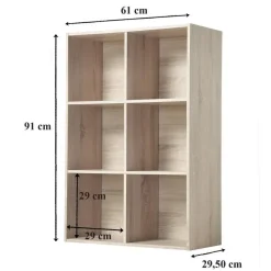 CALICOSY - Opbergplank - Licht hout - 91.5x61.5x29.5 cm