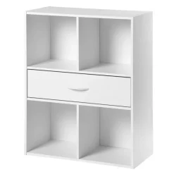 CALICOSY - Opbergplank met 4 compartimenten - 29,5x62x80 cm