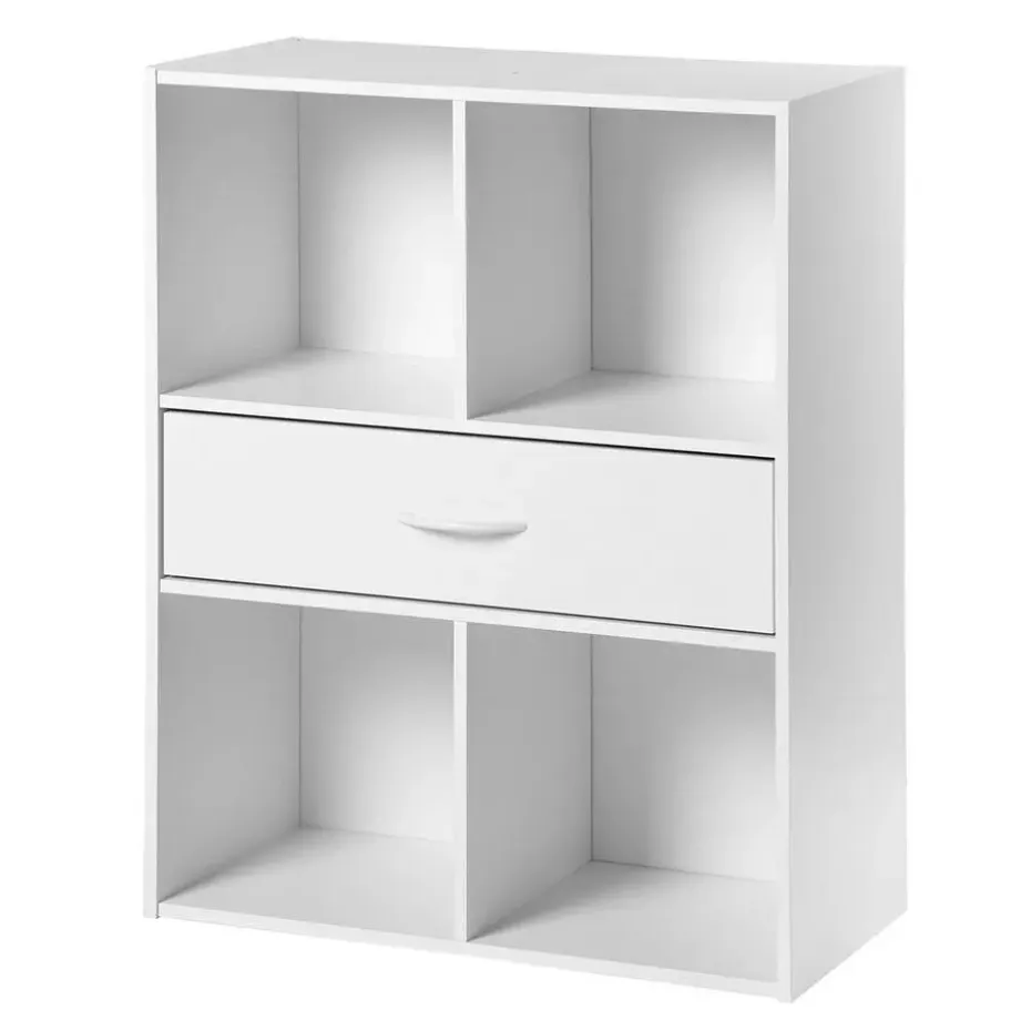 CALICOSY - Opbergplank met 4 compartimenten - 29,5x62x80 cm