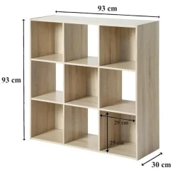 CALICOSY - Opbergrek - Licht hout - 92.5x92.5x29.5 cm