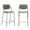 CALICOSY - Set van 2 krukken met zwarte MAIKA - 51x44x66 cm