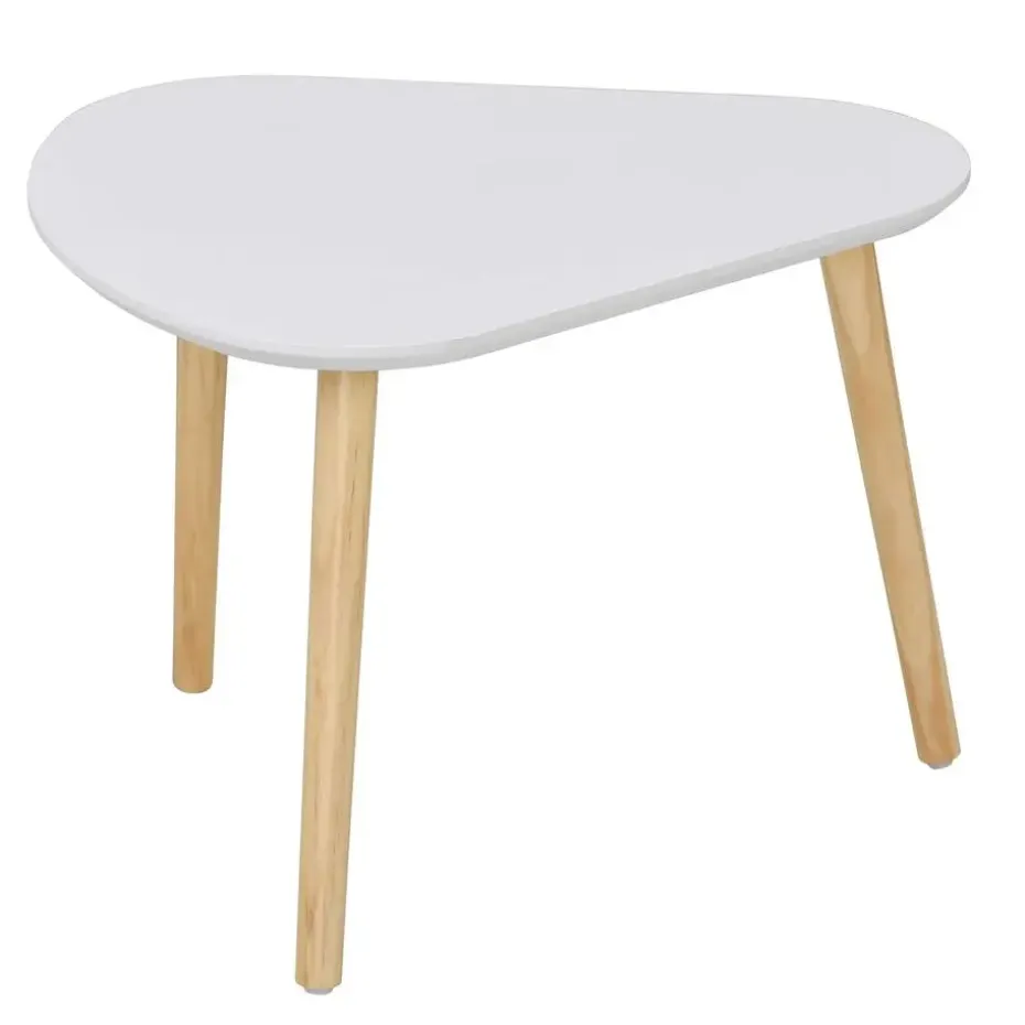 CALICOSY - Set van 3 salontafels - Wit - 42x103x50 cm