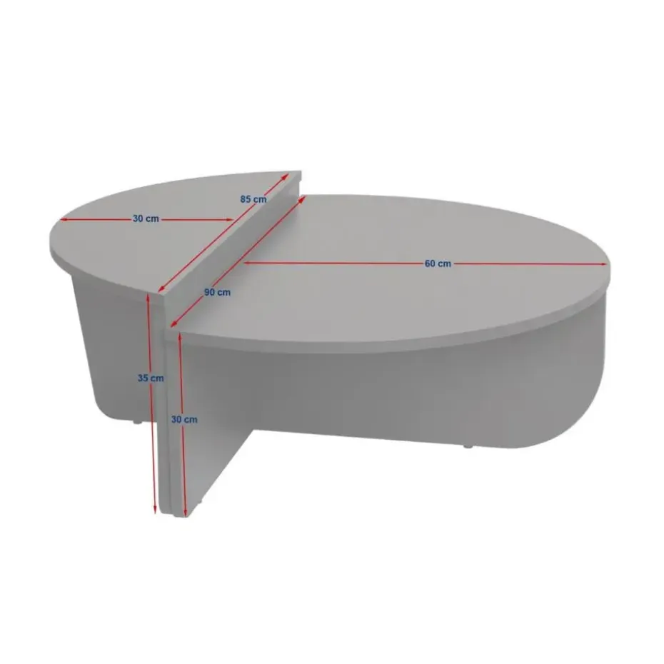CALICOSY - Set van 2 Salontafels ORION - Licht hout - 35x90x90 cm