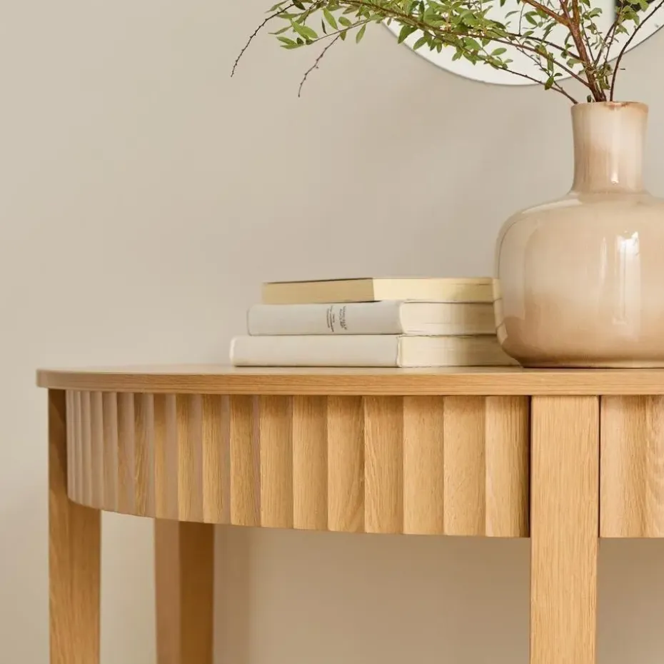 CALICOSY - Sidetable BOLOGNE - Licht hout - 76x100x40 cm