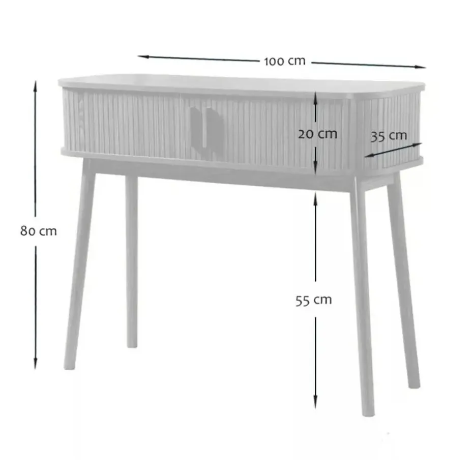 CALICOSY - Sidetable ERNEST - Licht hout - 80,5x100x35 cm