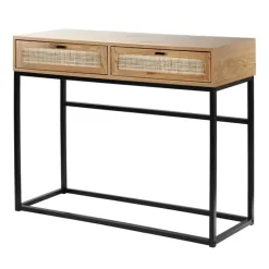 CALICOSY - Sidetable JAYA - Licht hout - 80x100x35 cm