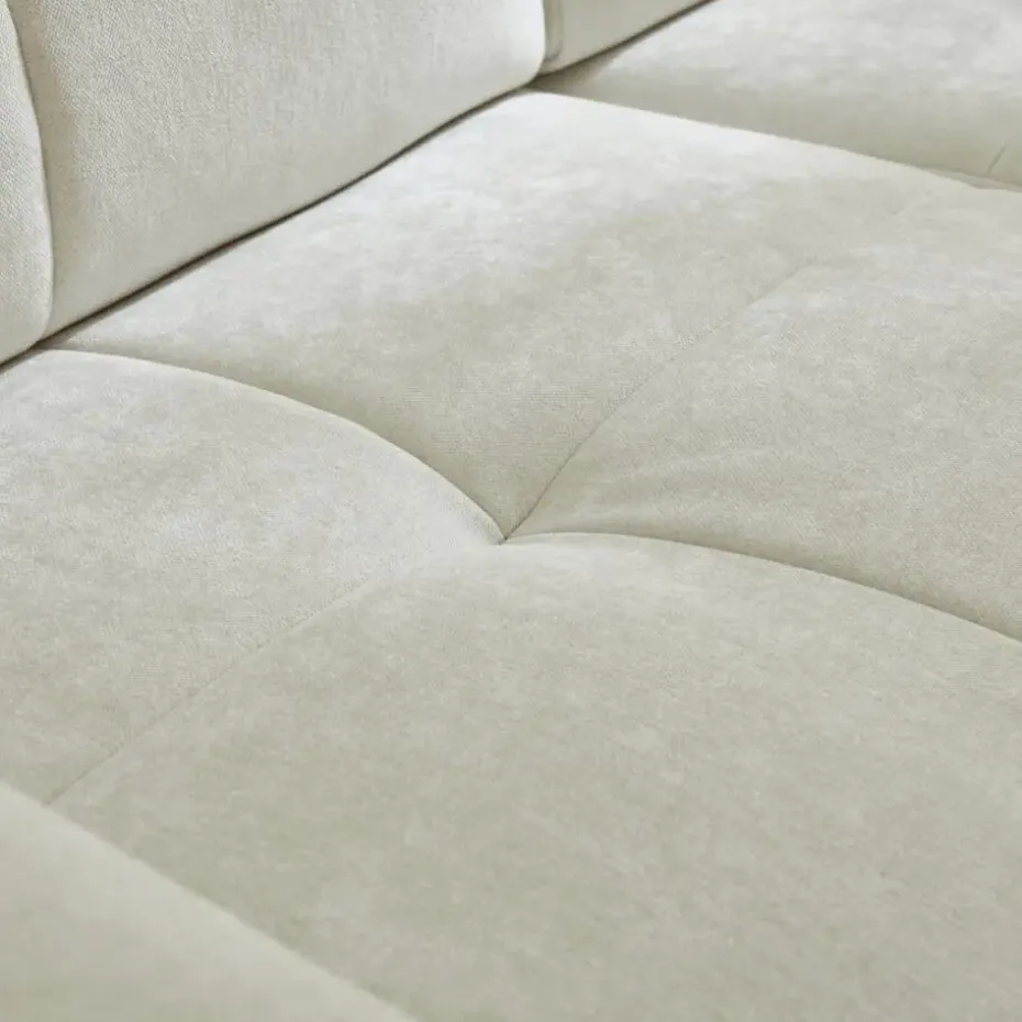 CALICOSY - Slaapbank CAMERON - Beige - 84x207x102 cm