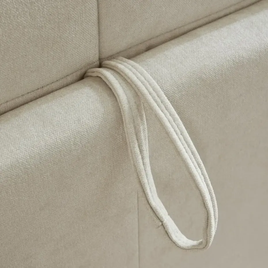 CALICOSY - Slaapbank CAMERON - Beige - 84x207x102 cm