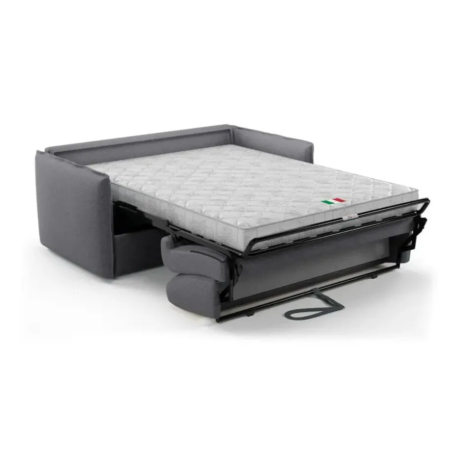 CALICOSY - Slaapbank MIRA - Grijs - 90x185x104 cm