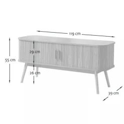CALICOSY - TV-Meubel ERNEST - Licht hout - 55x119x39 cm
