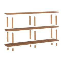 CALICOSY - Wandrek ZEN - Licht hout - 74,9x180x35 cm