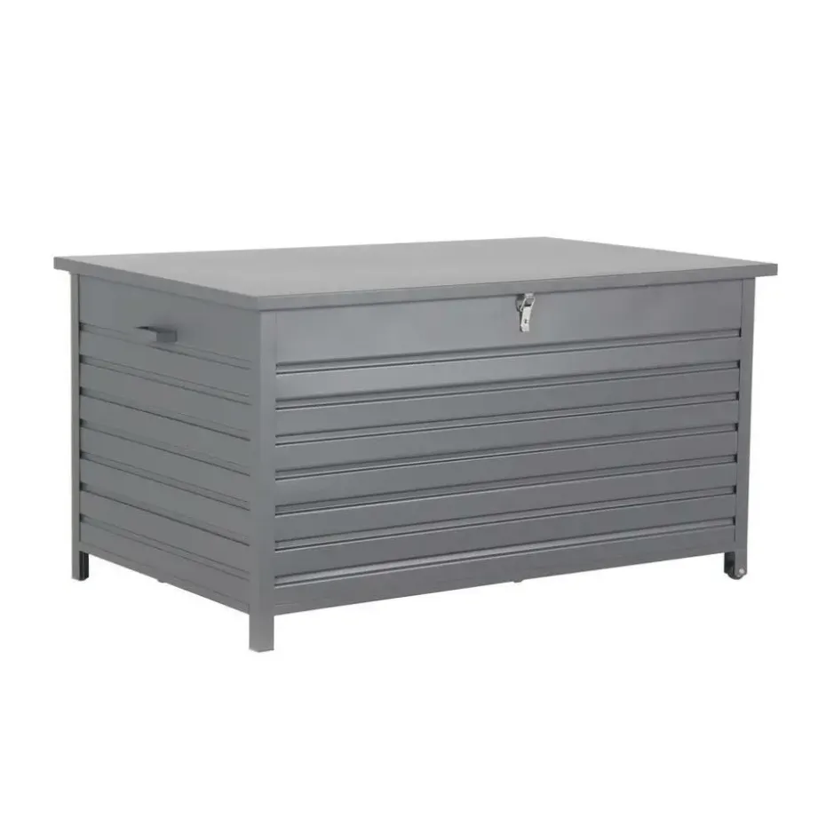 Cambridge kussenbox - aluminium - 141x73 cm - carbon black