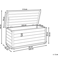CAMPALTO - Kussenbox - Donkerbruin - 113 x 50 cm - Aluminium