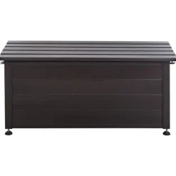 CAMPALTO - Kussenbox - Donkerbruin - 113 x 50 cm - Aluminium