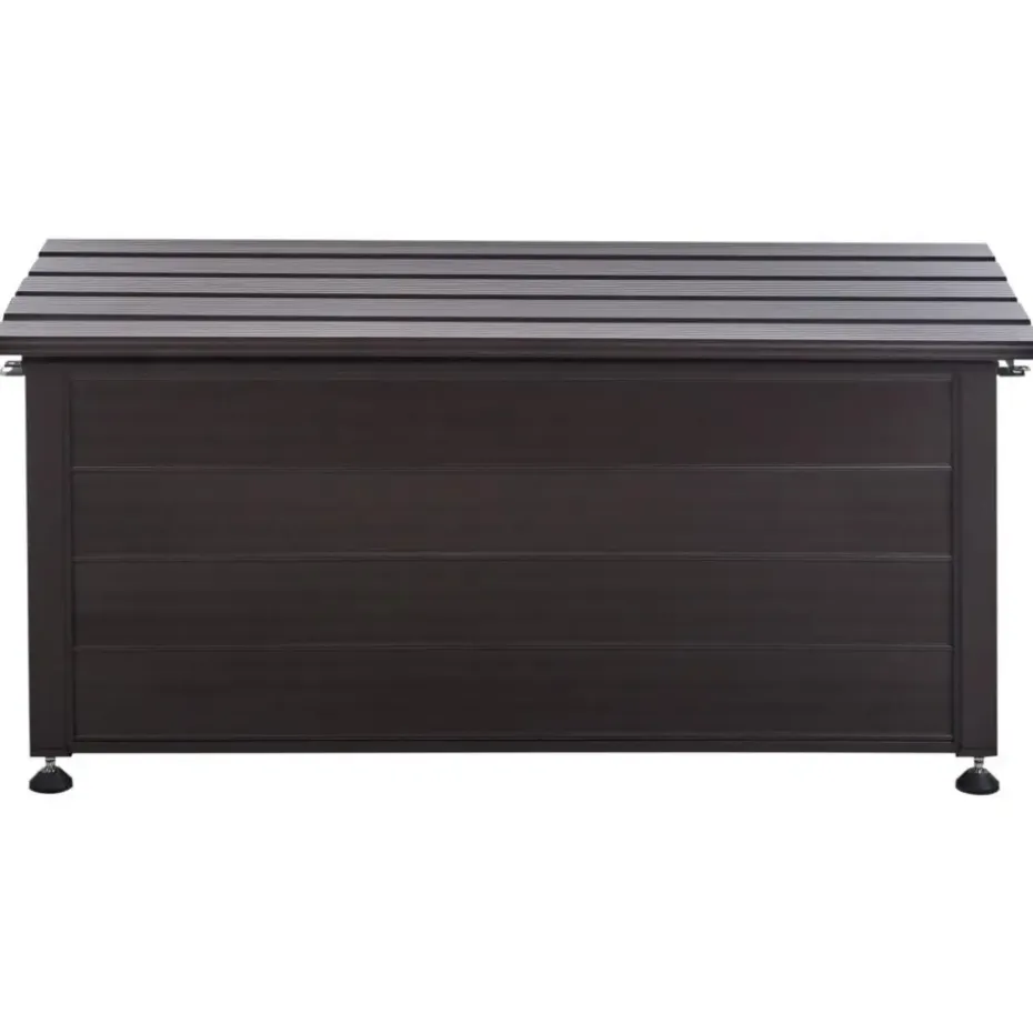 CAMPALTO - Kussenbox - Donkerbruin - 113 x 50 cm - Aluminium