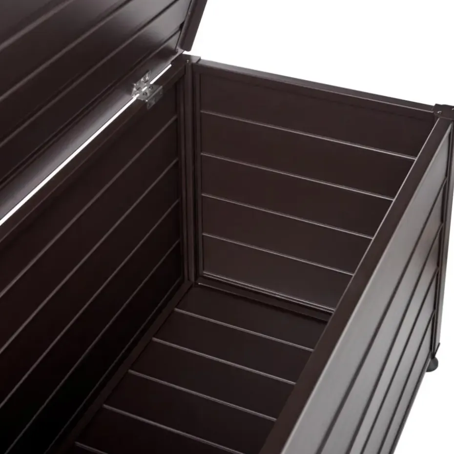 CAMPALTO - Kussenbox - Donkerbruin - 113 x 50 cm - Aluminium