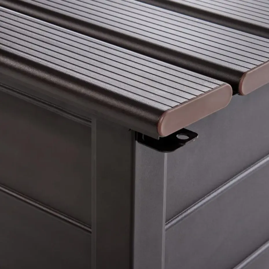 CAMPALTO - Kussenbox - Donkerbruin - 113 x 50 cm - Aluminium