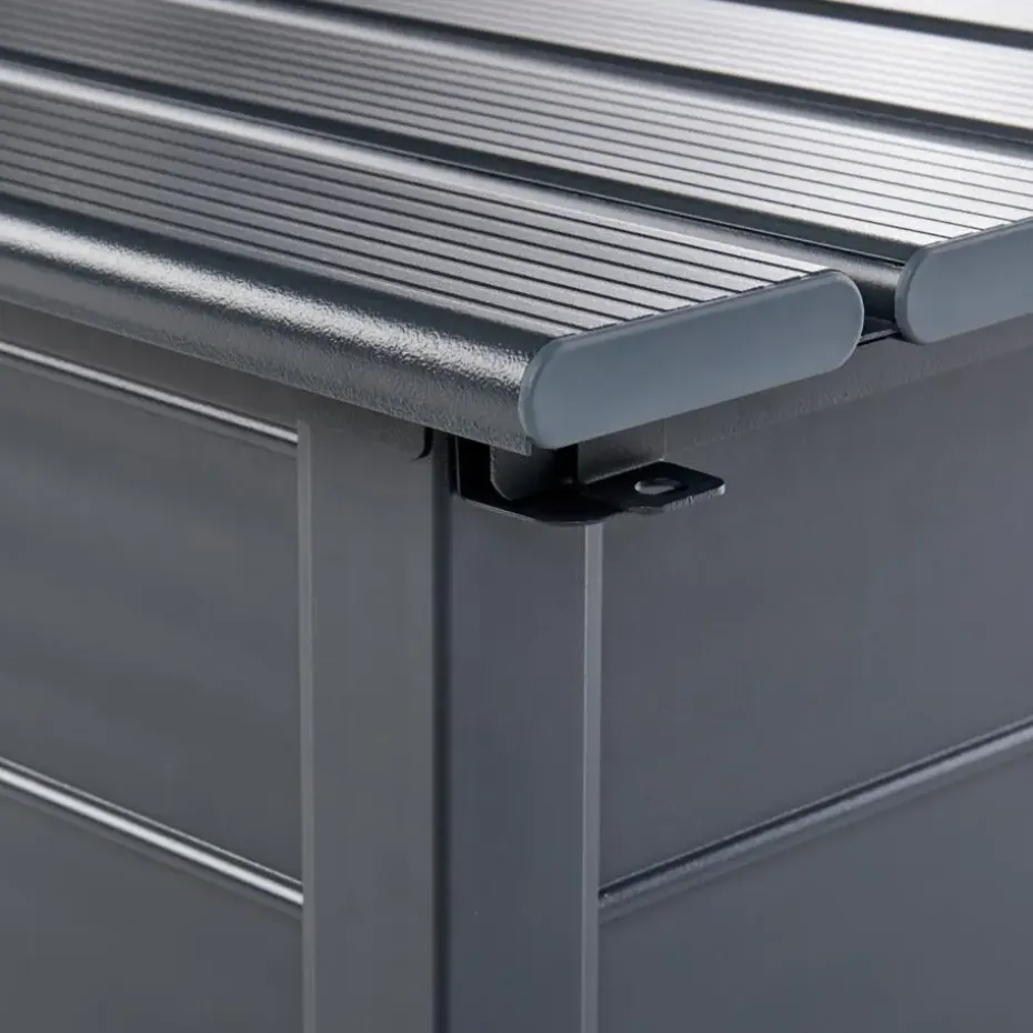 CAMPALTO - Kussenbox - Donkergrijs - 123 x 60 cm - Aluminium