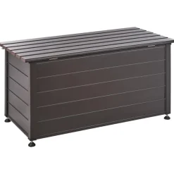 CAMPALTO - Kussenbox - Donkerbruin - 123 x 60 cm - Aluminium
