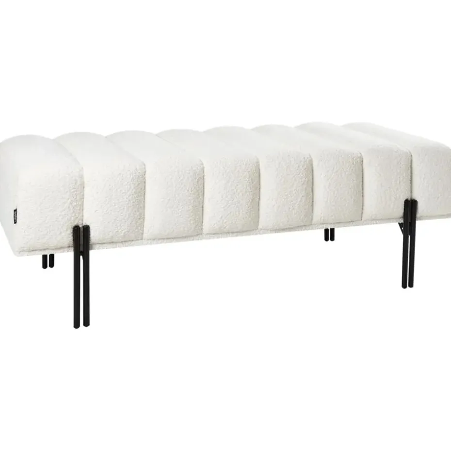 CAREY - Bankje - Gebroken wit - Polyester