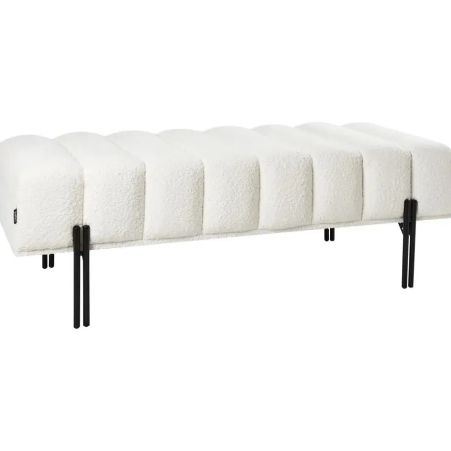 CAREY - Bankje - Gebroken wit - Polyester