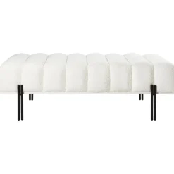 CAREY - Bankje - Gebroken wit - Polyester