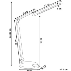 CAROY - Bureaulamp LED - Wit - Synthetisch materiaal
