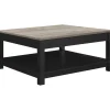 Carver - Salontafel met 1 plank in zwarte houtlook