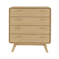 Cassie - Commode met 4 laden in eikenlook