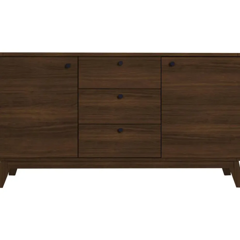 Cassie - Dressoir met 3 laden en 2 deuren walnut-look