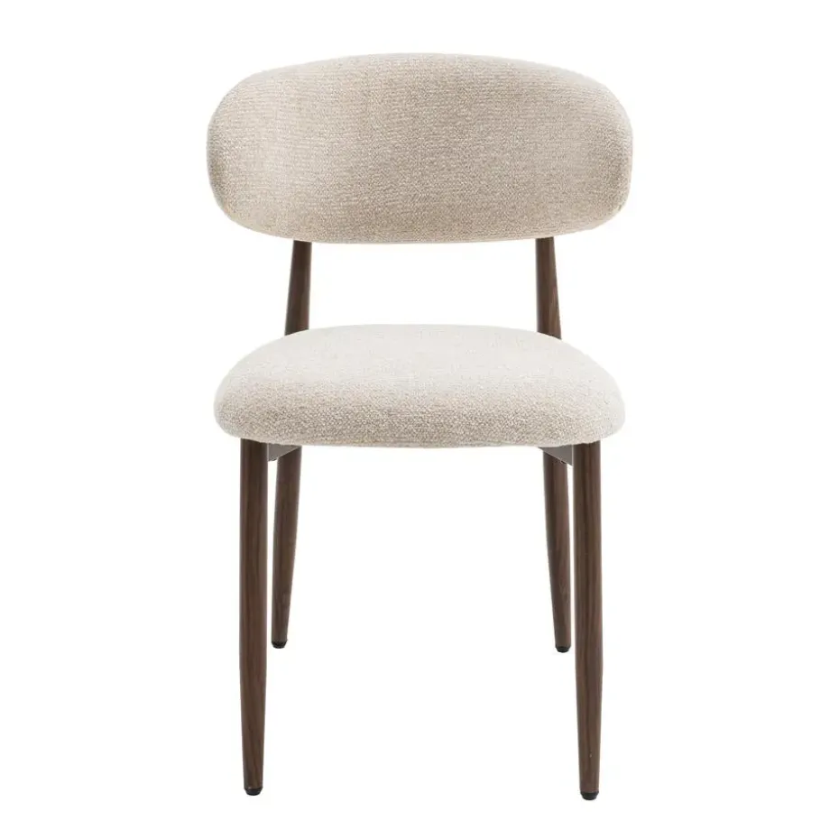 Celia Eetkamerstoelen Set van 2 - Beige Walnoot