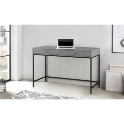Celine - Bureau met 2 laden in grijs MDF