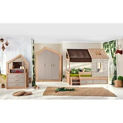 Cento 2-deurs kledingkast huisje kinderkamer