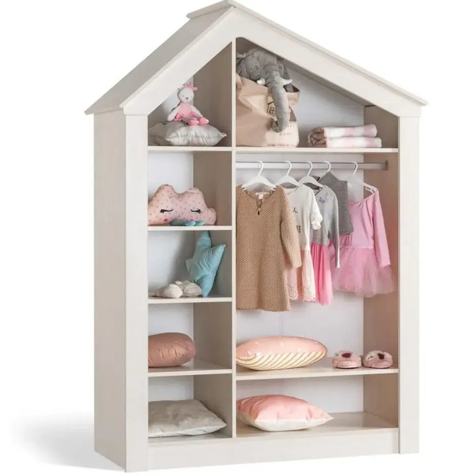 Cento Pink 3-deurs kledingkast huisje meisjeskamer