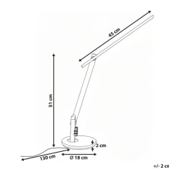 CETUS - Bureaulamp LED - Zilver - Synthetisch materiaal