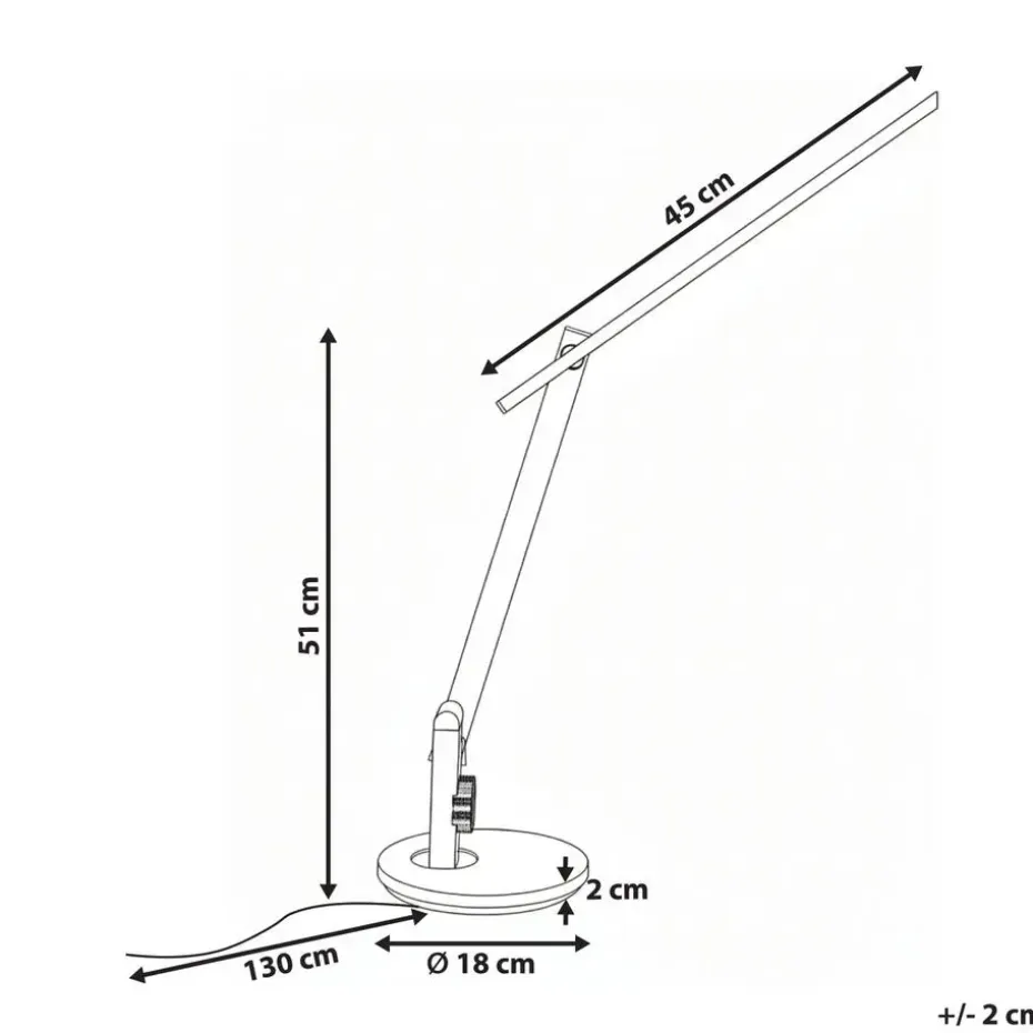 CETUS - Bureaulamp LED - Zilver - Synthetisch materiaal