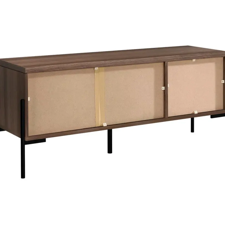 Charlie - Laag dressoir met 3 deuren in walnoot-look
