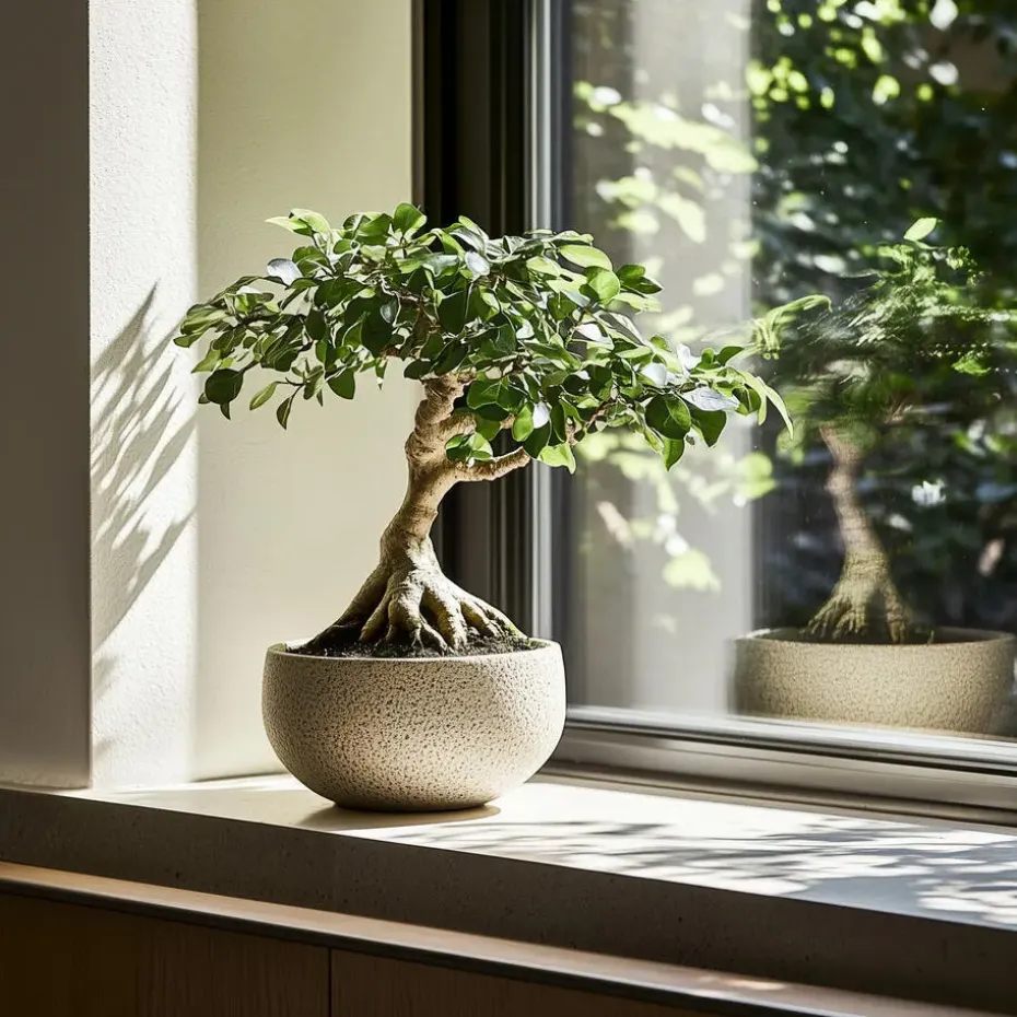 Chinese vijg - Set van 4 - Ficus microcarpa - Hoogte 30-40cm - ⌀12cm