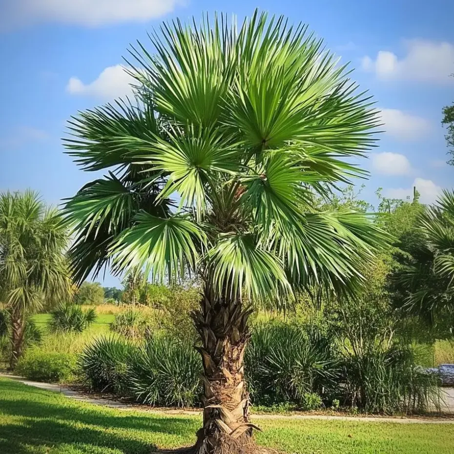 Chinese Waaierpalm - Set van 4 - Trachycarpus Fortunei - Hoogte 35-45cm - ⌀15cm