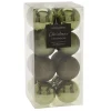 Christmas Decoration Kerstballen - 16st - kunststof - mix groen - 5cm