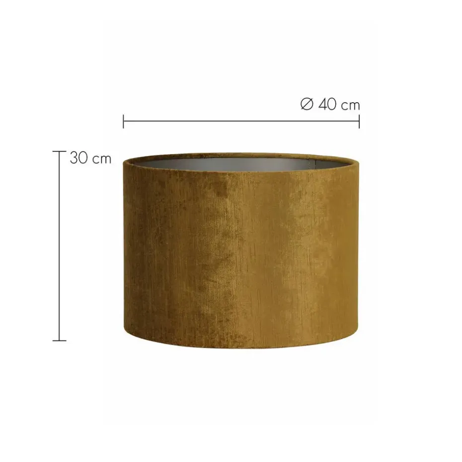 Cilinder Lampenkap Gemstone - Goud - Ø40x30cm