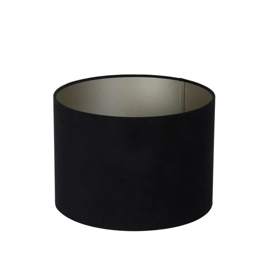 Cilinder Lampenkap Velours - Zwart - Ø40x30cm
