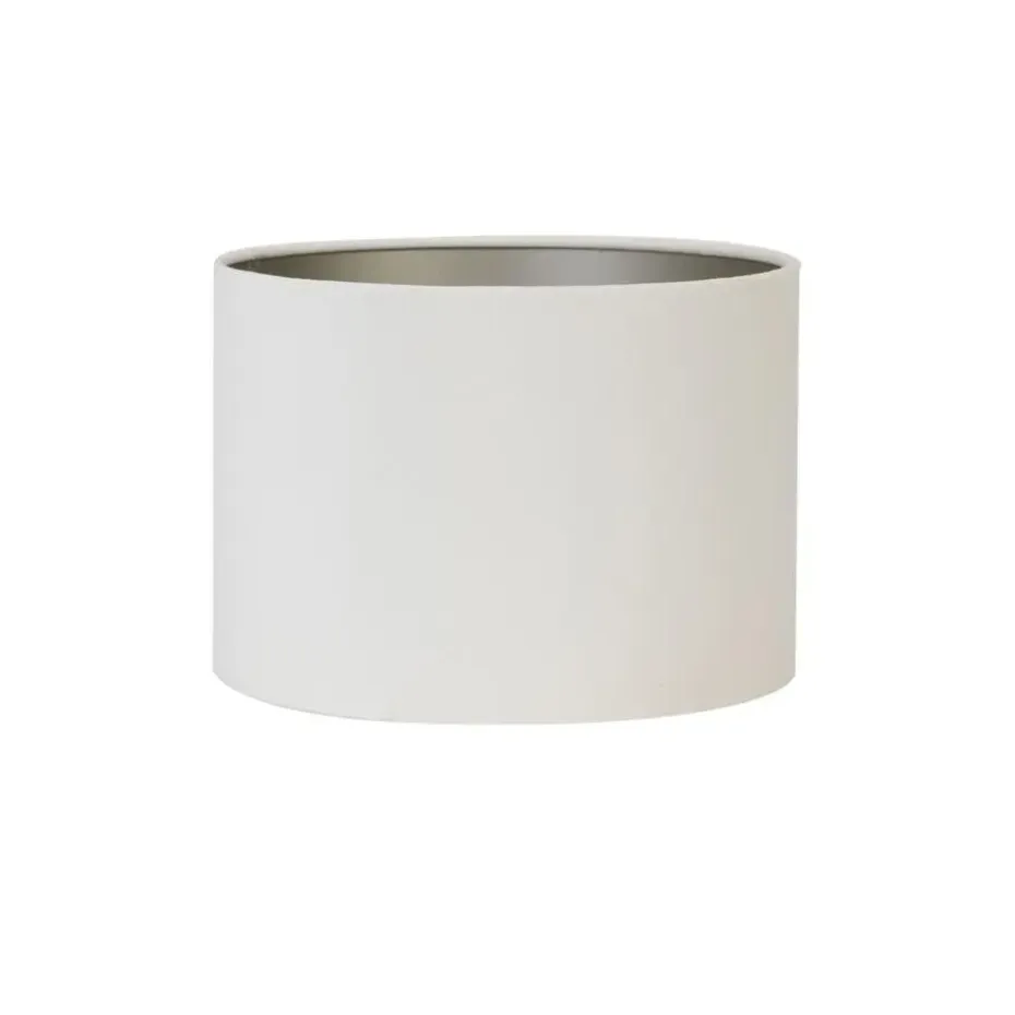 Cilinder Lampenkap Velours - Wit - Ø40x30cm