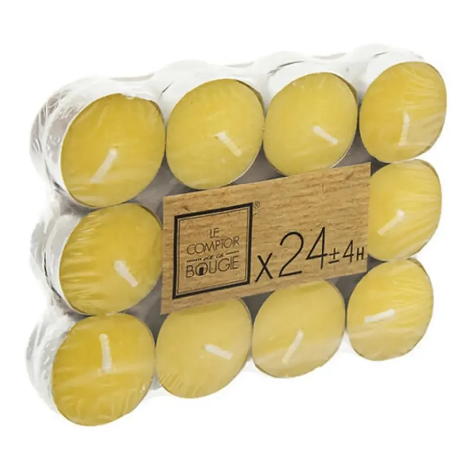 Citronella geur theelichtjes - Citrusgeur - 24x stuks
