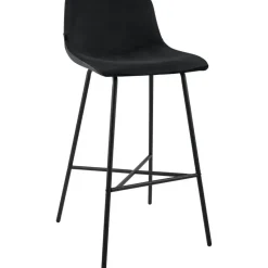 CLP Barkruk Altona zwart Frame - Fluweel - zwart