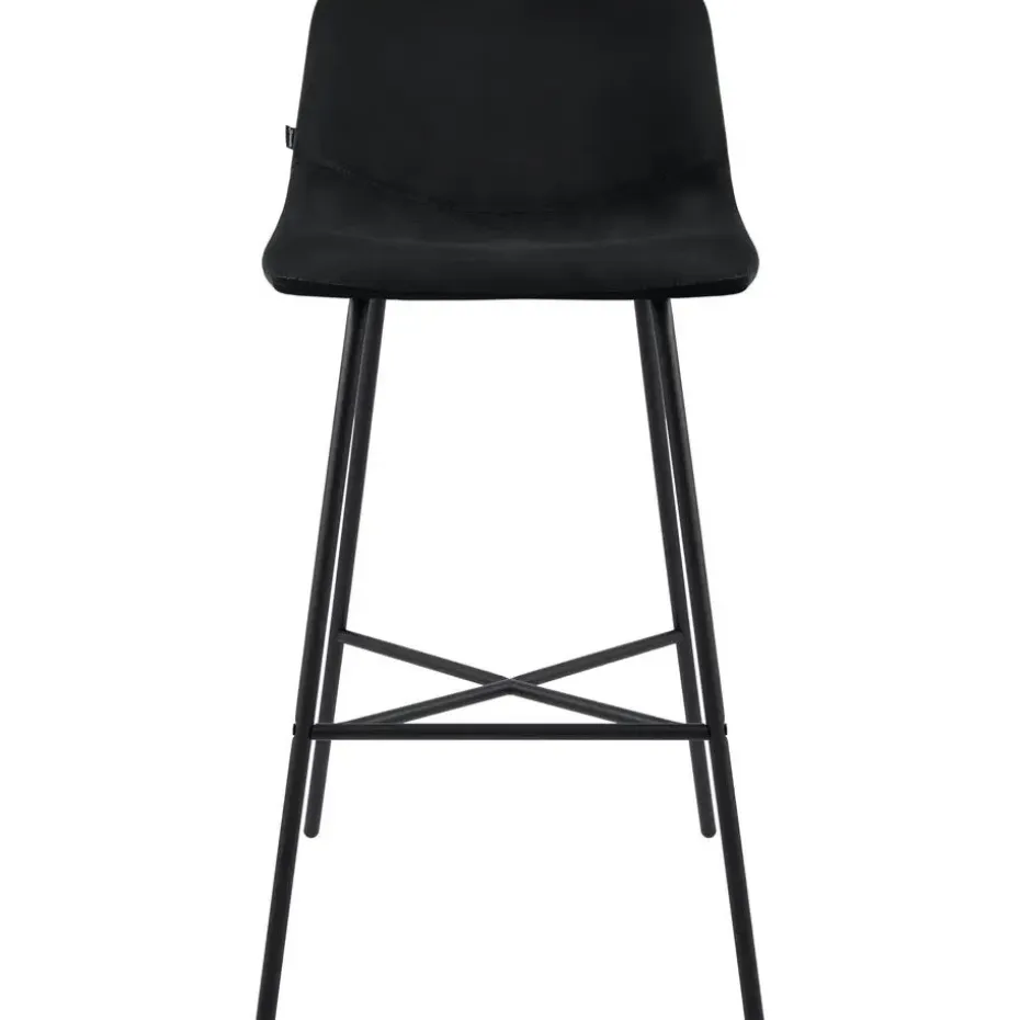 CLP Barkruk Altona zwart Frame - Fluweel - zwart