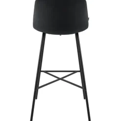 CLP Barkruk Altona zwart Frame - Fluweel - zwart