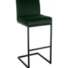 CLP Barkruk Hopewell zwart Frame - Fluweel - groen