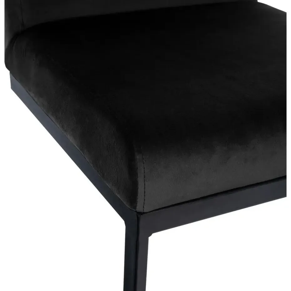 CLP Barkruk Hopewell zwart Frame - Fluweel - zwart