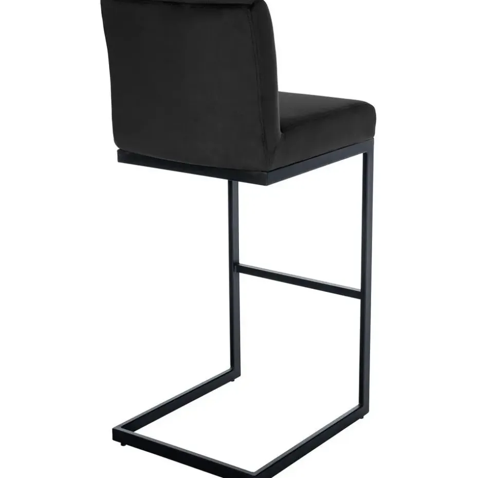 CLP Barkruk Hopewell zwart Frame - Fluweel - zwart